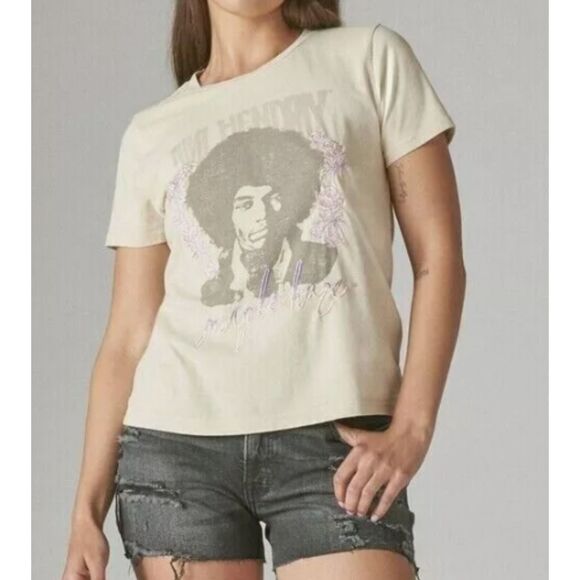 ~ NEW w/tags, XL Jimi Hendrix Tshirt Embroidery Purple Haze Pink Purple Gray Tan - Picture 2 of 16